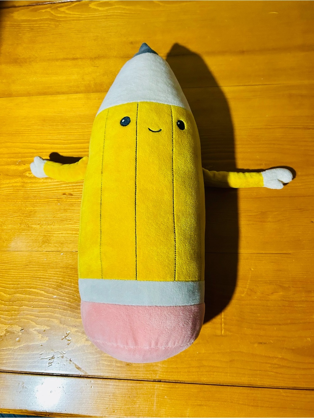 H&M Yellow and Pink Pencil Plush with Smiling Face